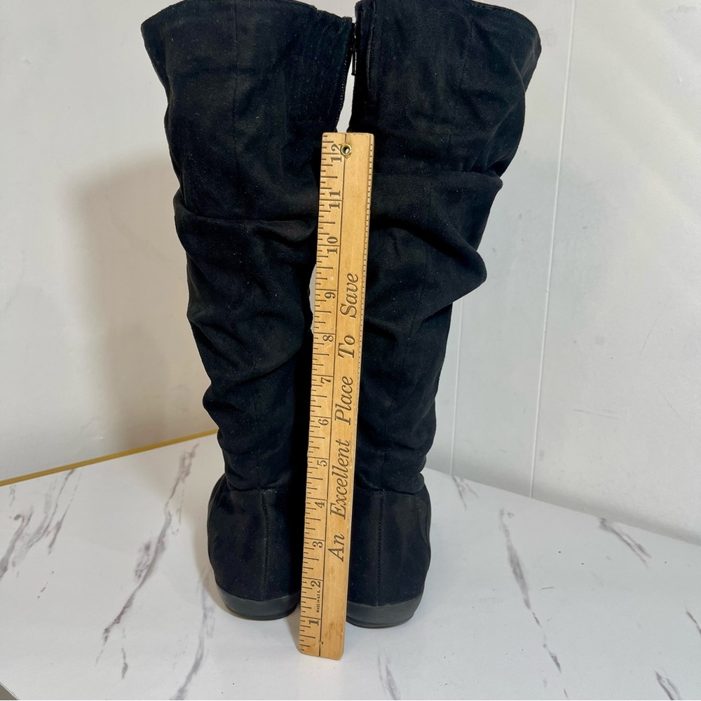 Comfortview Slouchy Black Tall Wide Calf Boot - 8WW Comfort and stylish - Picture 6 of 9